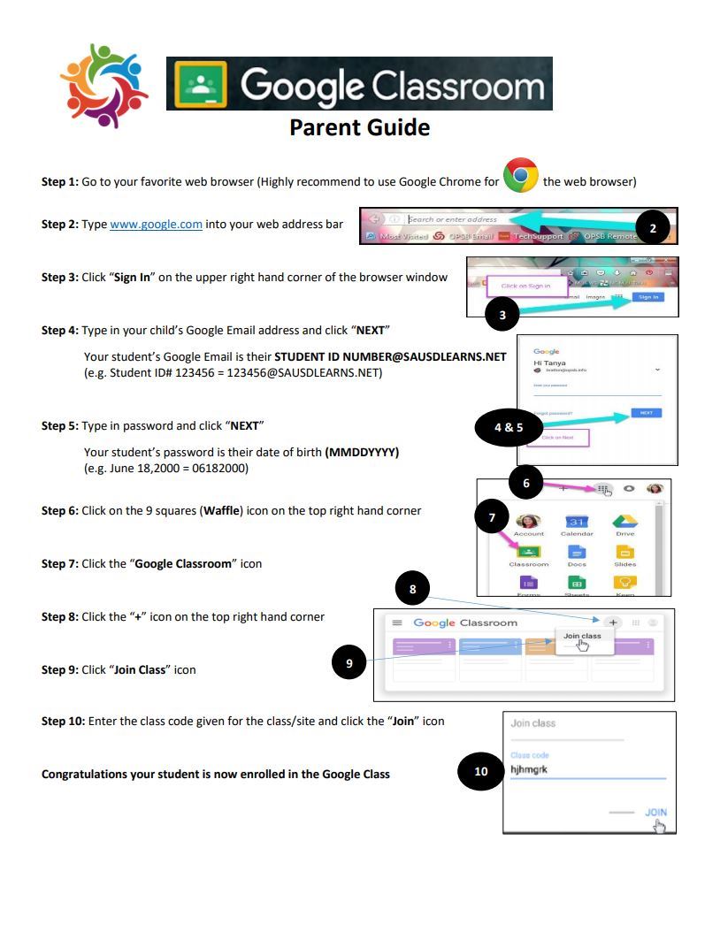 How to connect to google classroom image English